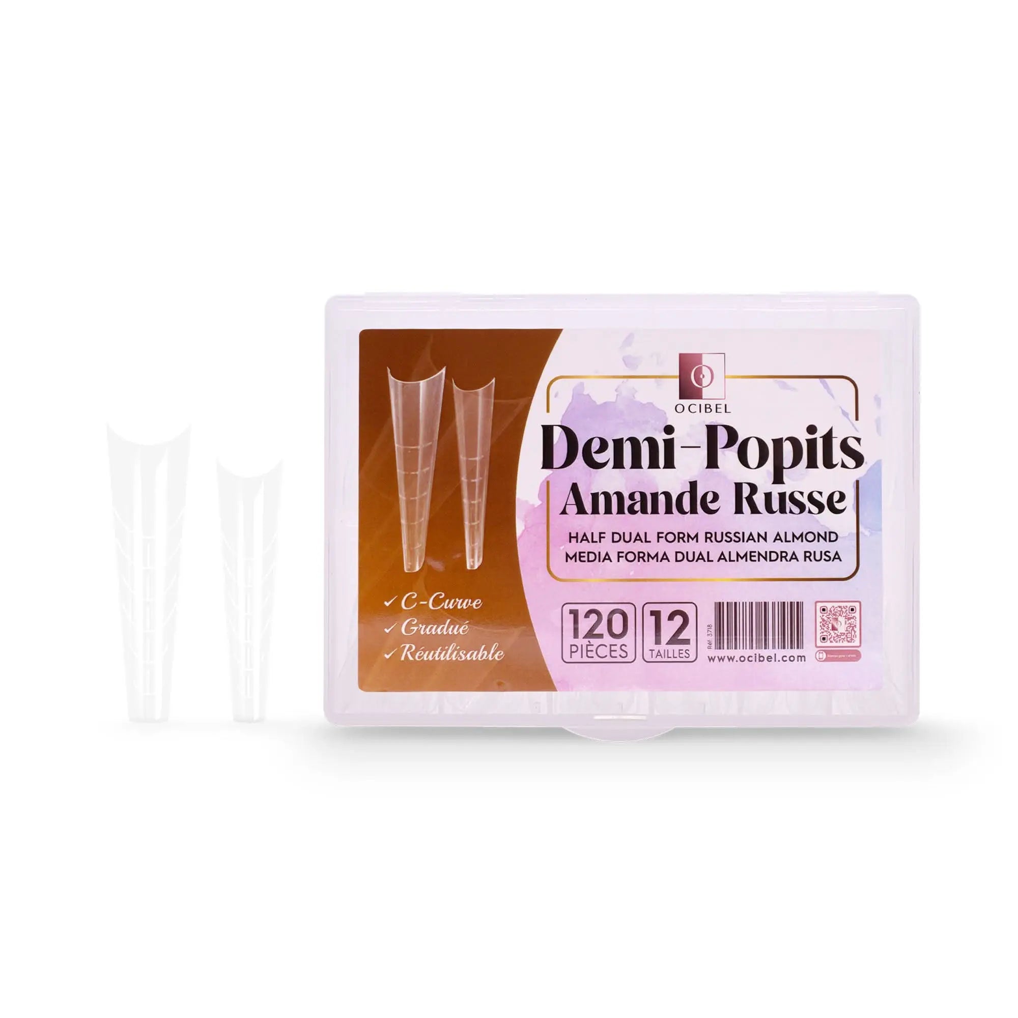 120 Demi Popits Amande Russe Capsules Moule Dual System Transparente OCIBEL