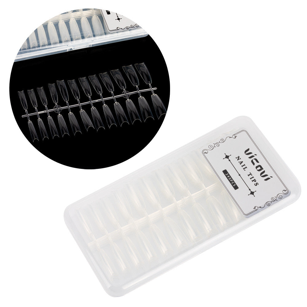 Capsules ongles ballerine transparentes sans encoche – Boîte de 240