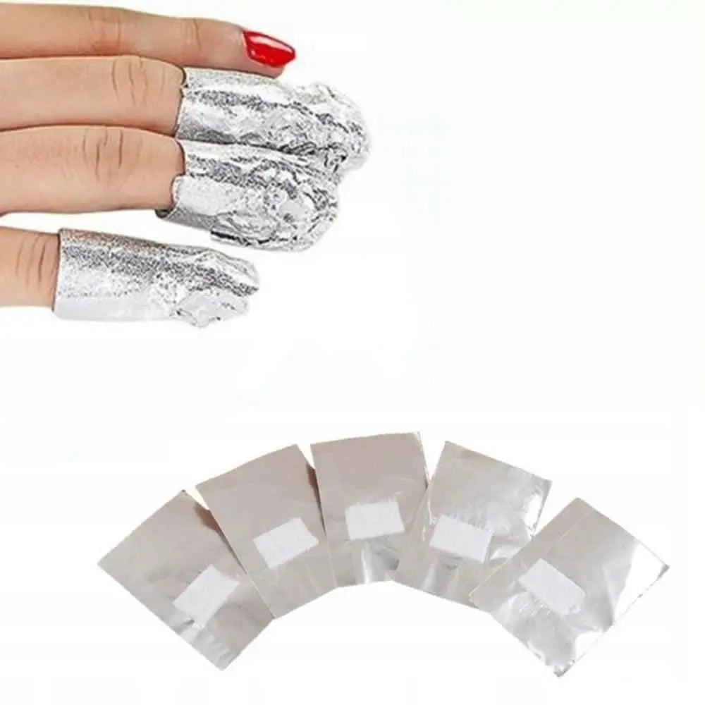 Boîte de 100 Feuilles d’Aluminium avec Coton – Prédécoupées pour Dépose Gel & Vernis UV OCIBEL