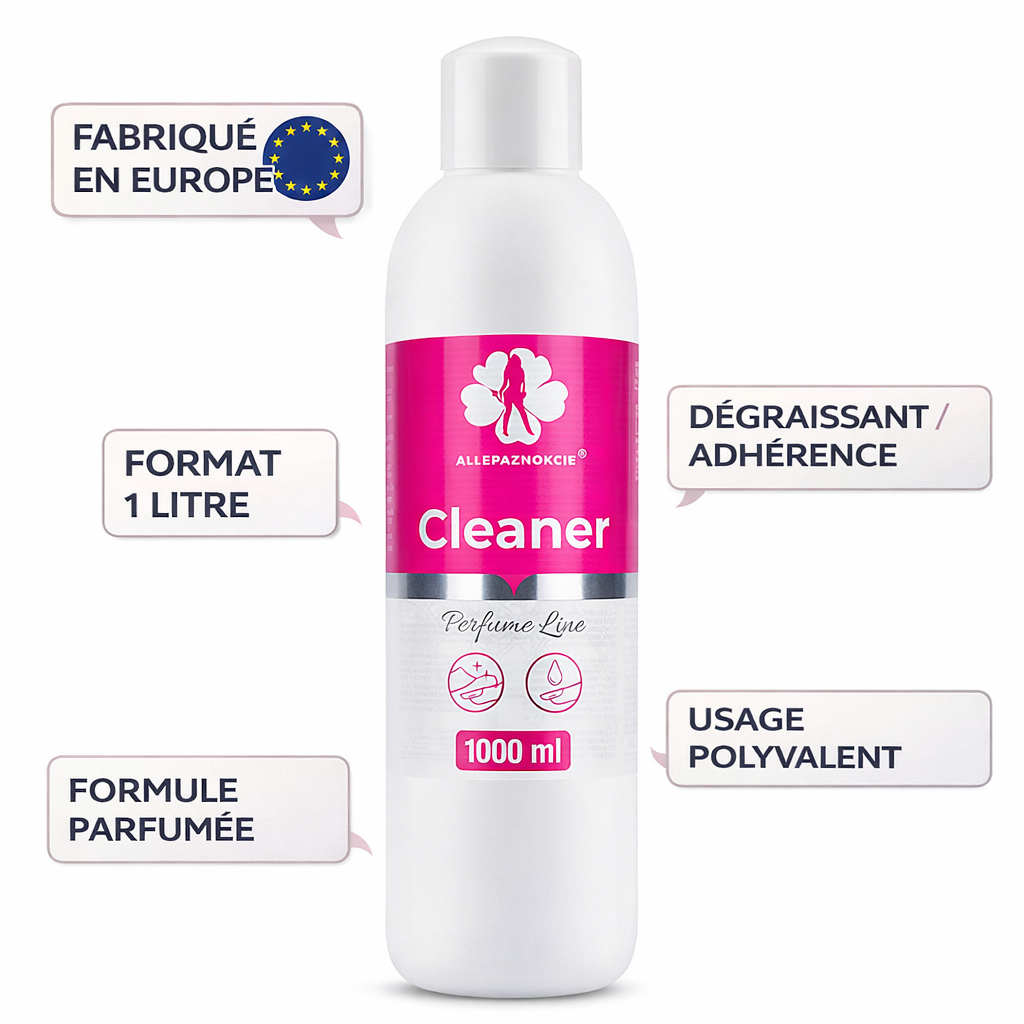 Cleaner Ongles Parfumé 1 L – Retrait Couche Collante – Dispersion Gel UV & Vernis Semi-Permanent – Nettoyage & Finition – Usage Professionnel – Format 1000 ml OCIBEL