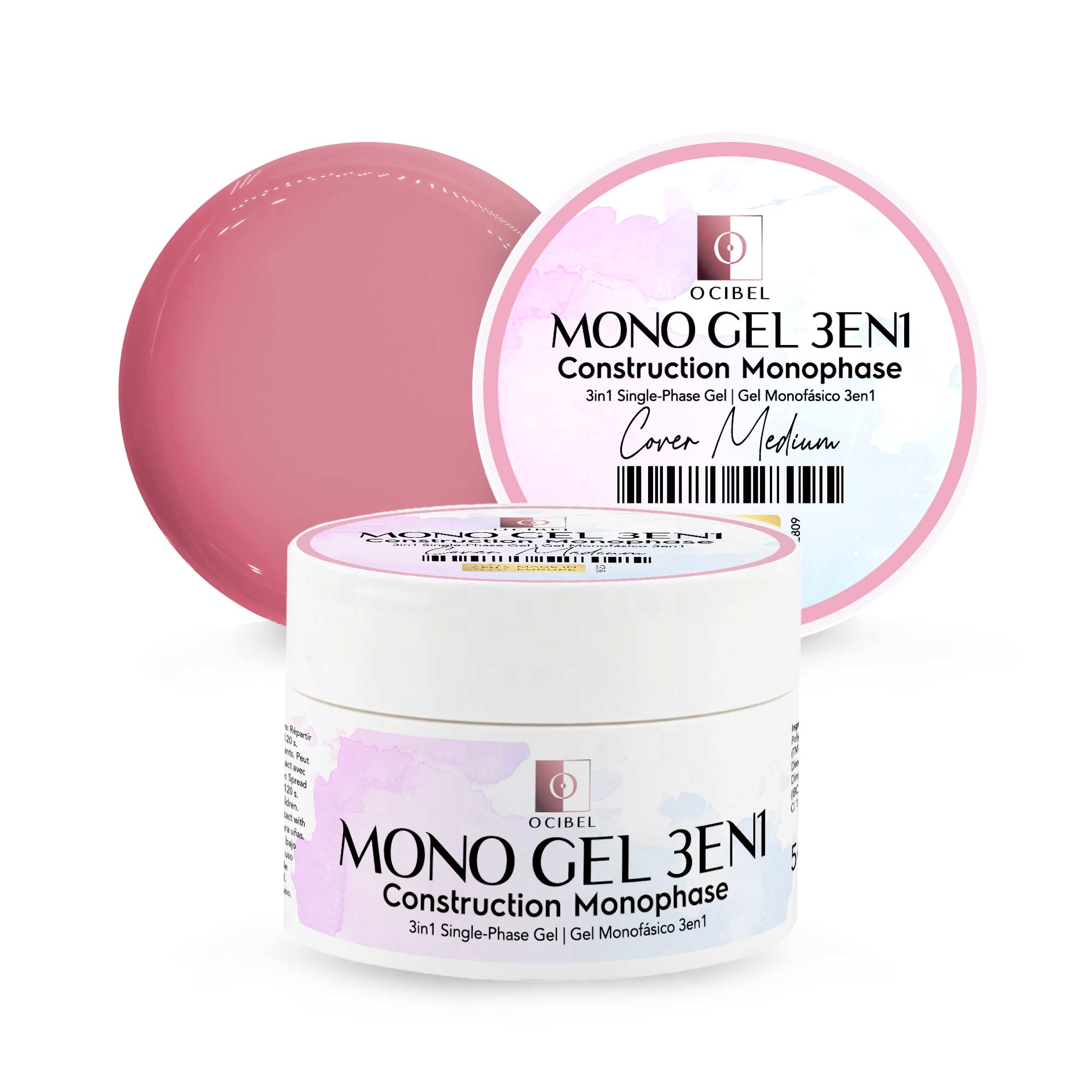 Gel Monophase 3en1 50g - Sans TPO - Sans HEMA - Cover Medium OCIBEL