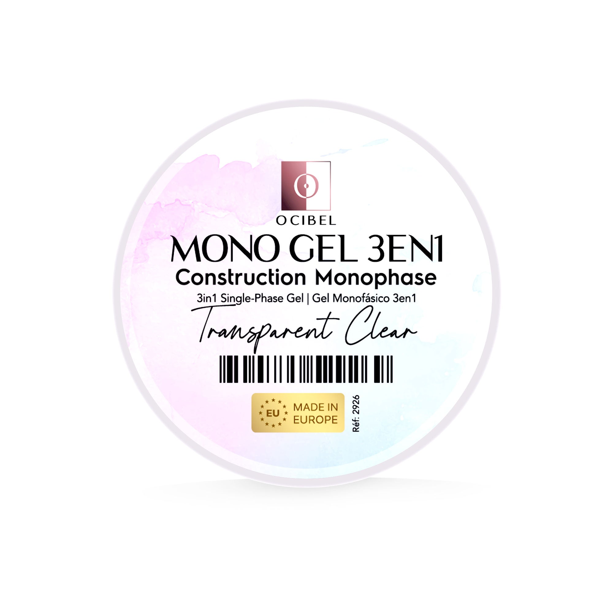 Gel Monophase 3en1 50g - Sans TPO - Sans HEMA - Transparent Clear OCIBEL