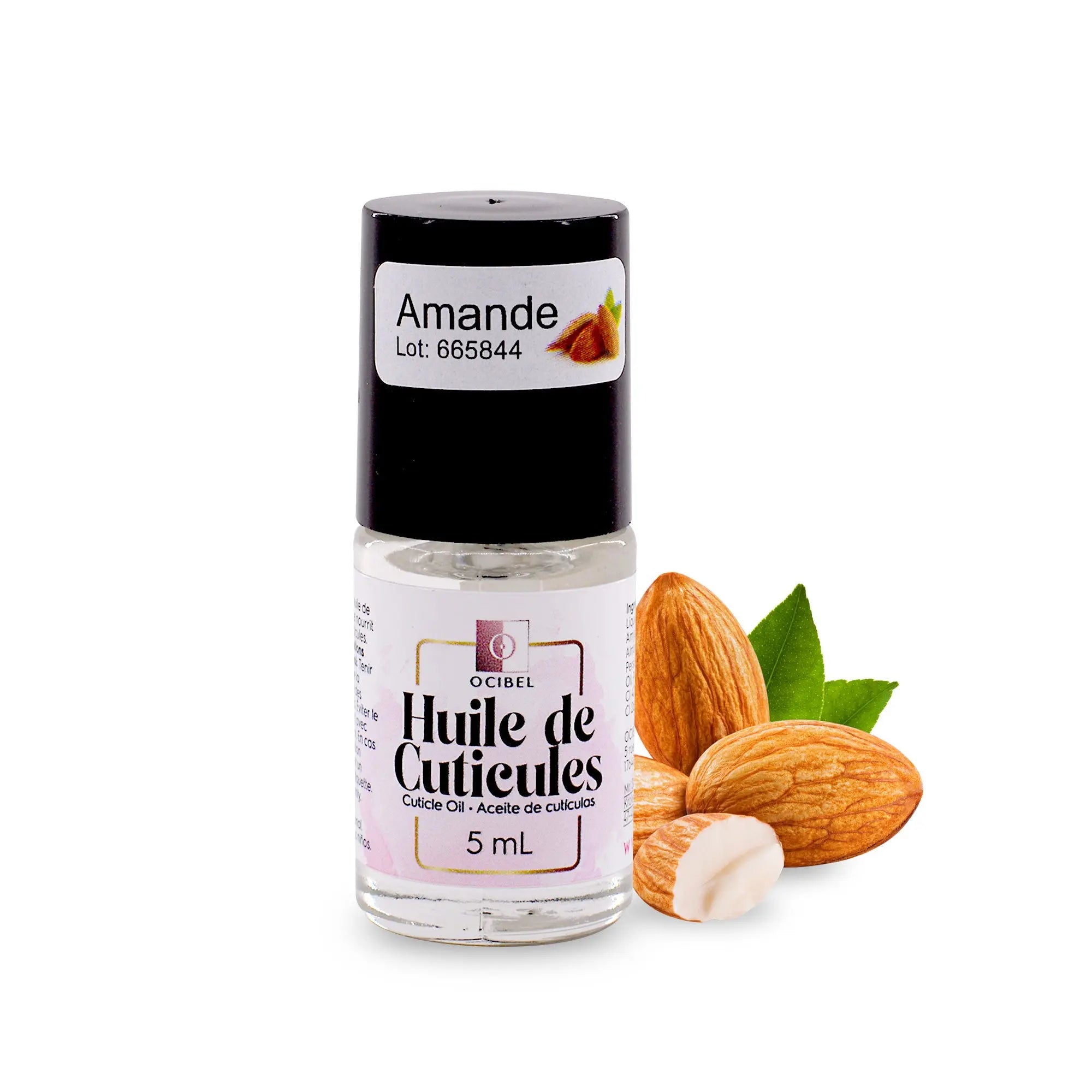 Huile cuticules Amande 5ml – Soin ongles parfumé OCIBEL