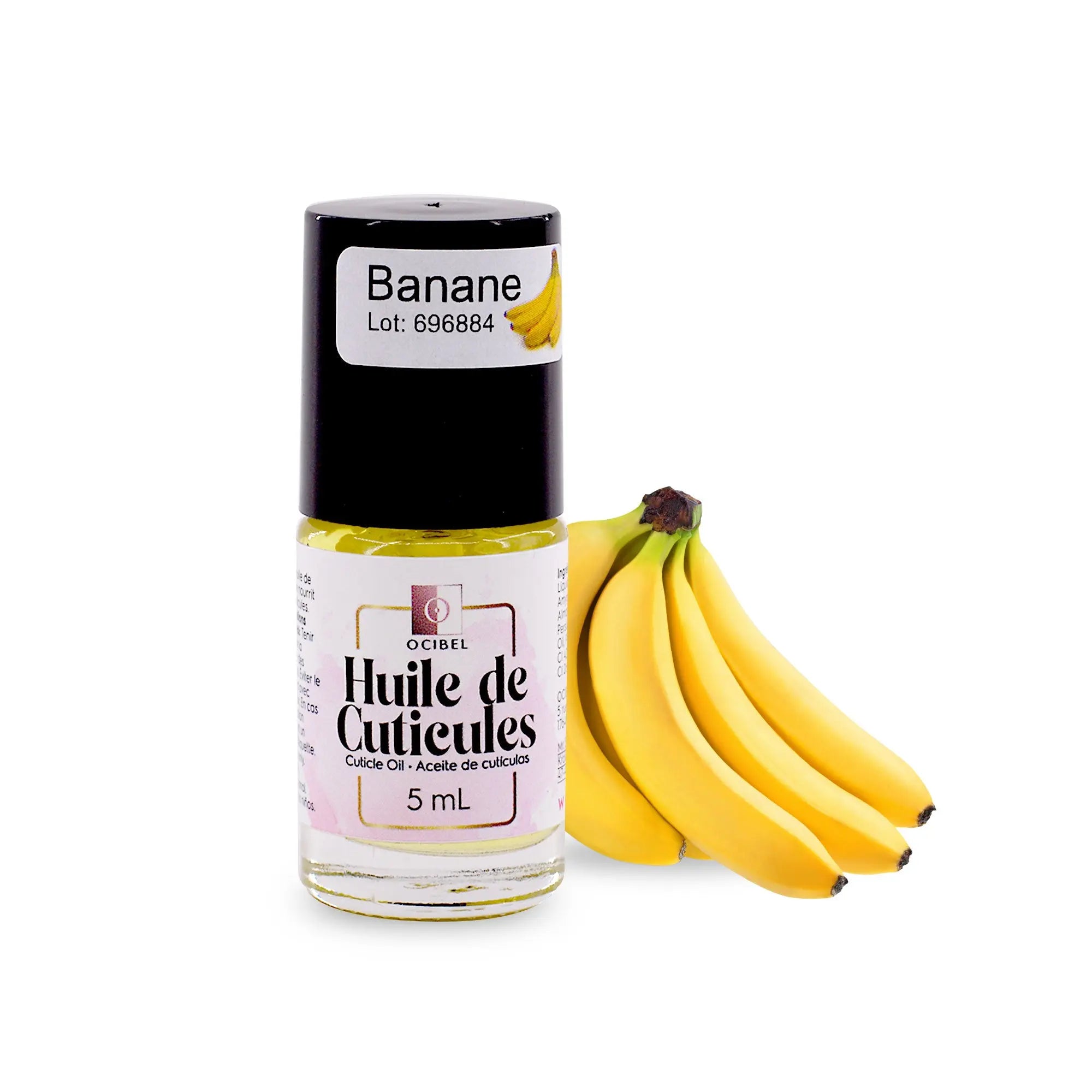 Huile cuticules Banane 5ml – Soin ongles parfumé OCIBEL