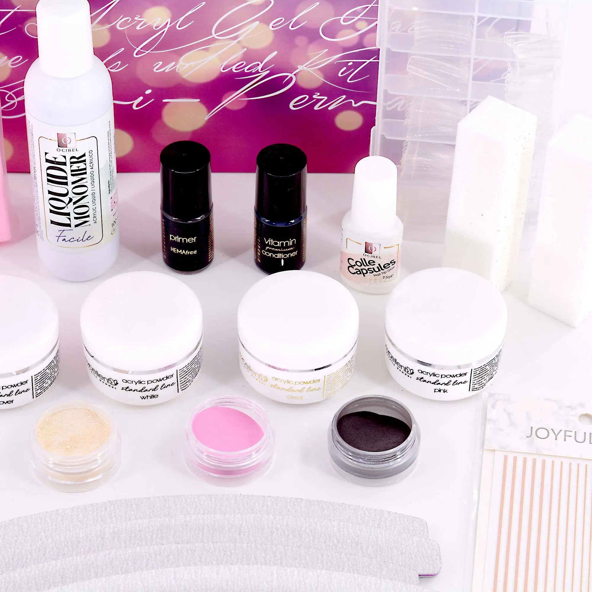 Kit Acrylique Complet – Tout pour des Ongles Parfaits Sans UV OCIBEL