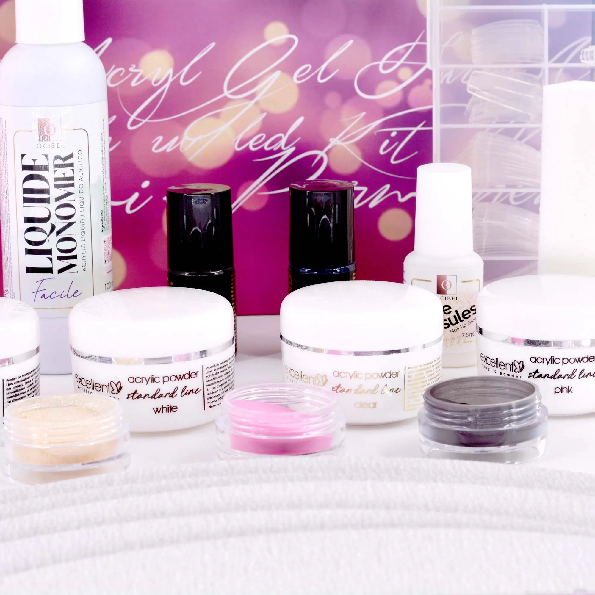 Kit Acrylique Complet – Tout pour des Ongles Parfaits Sans UV OCIBEL