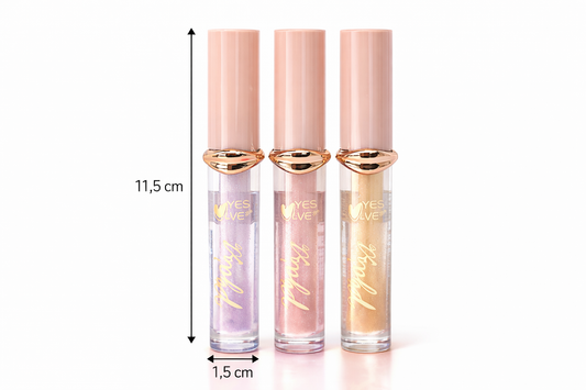 Lot de 3 Lip Oil Gloss Hydratant Effet Brillant – Deep Gloss Lip Oil Lèvres Effet Wet Shiny Hydratation Intense OCIBEL