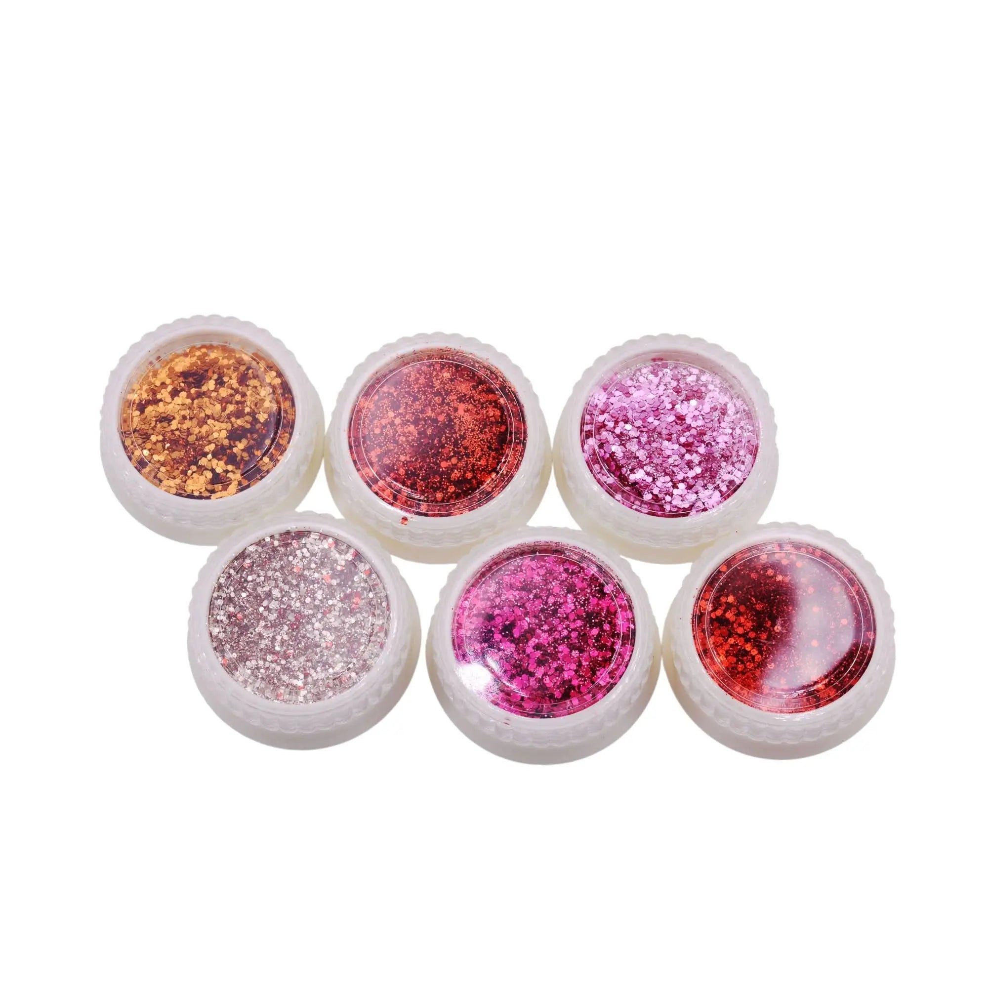 Lot de 6 Pots de Paillettes Glitter OCIBEL