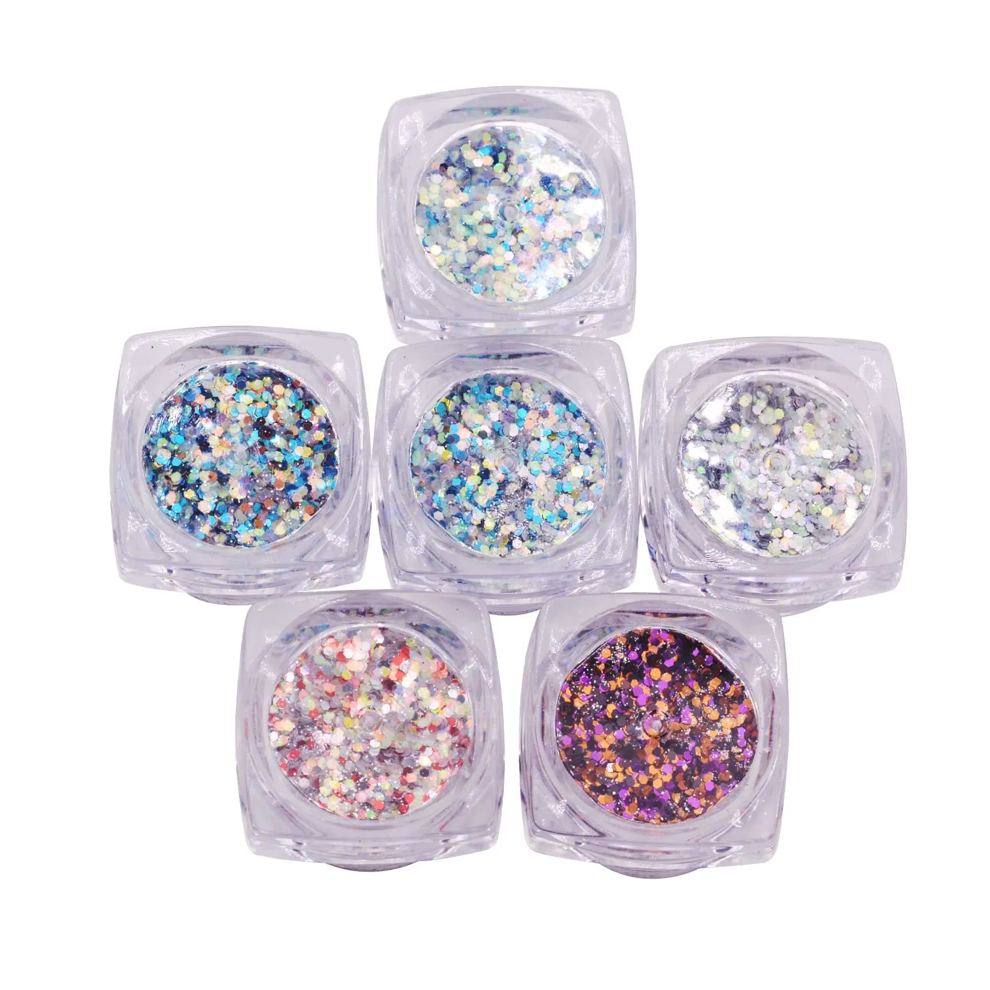 Lot de 6 Pots de Paillettes Glitter OCIBEL
