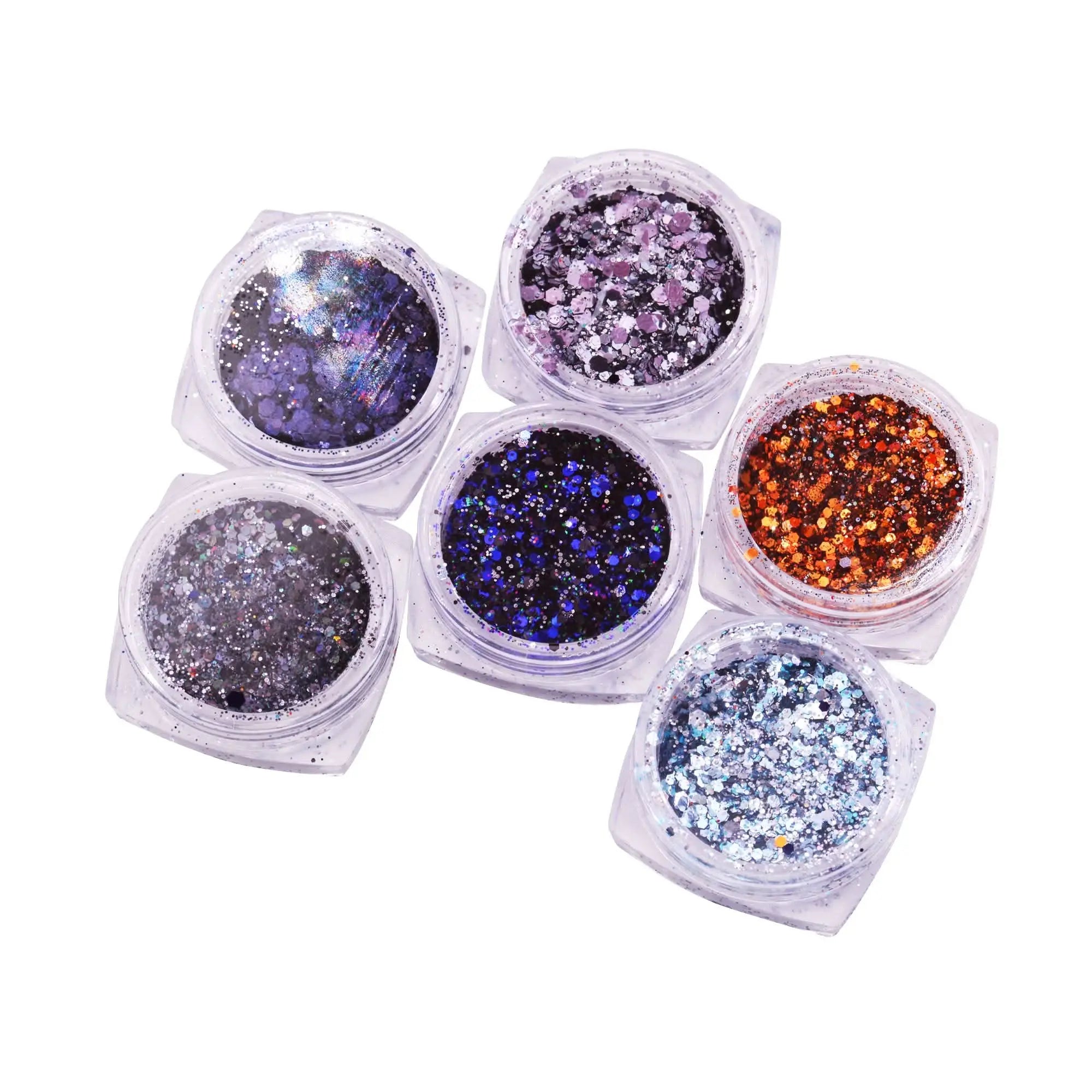 Lot de 6 Pots de Paillettes Glitter OCIBEL