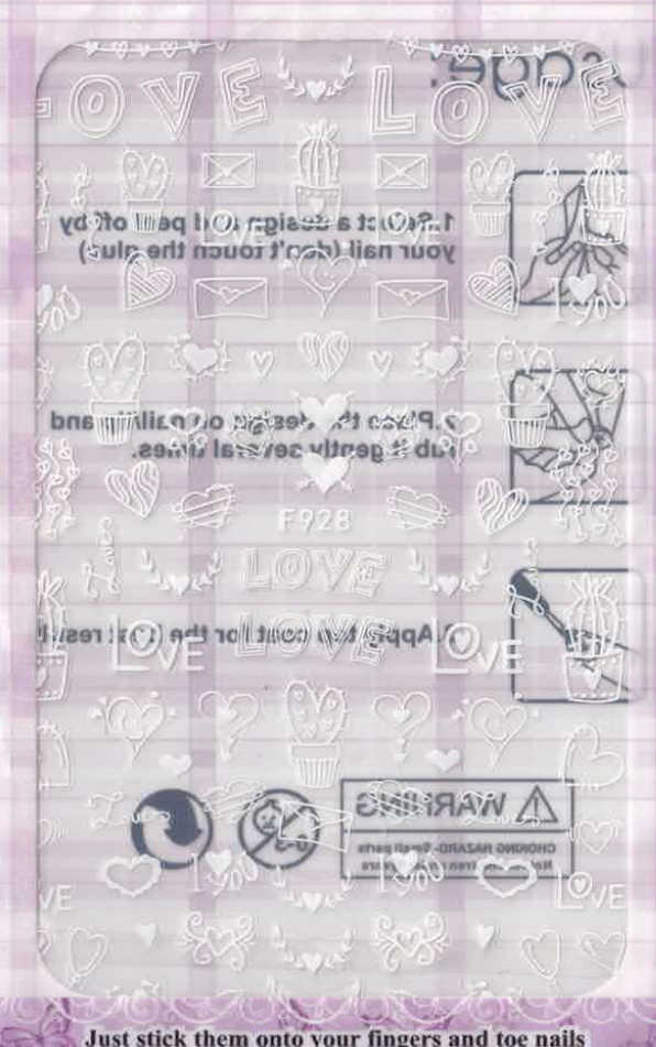 Planche Stickers Autocollant Cœur OCIBEL