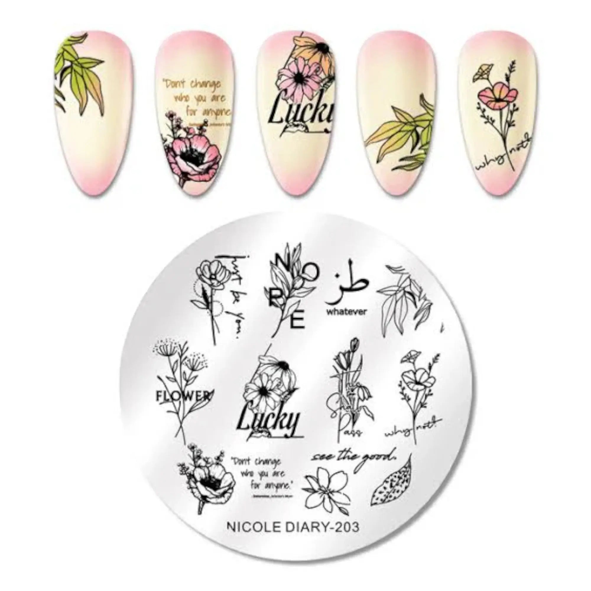 Plaque de Stamping pour Ongles Thème : Fleur OCIBEL