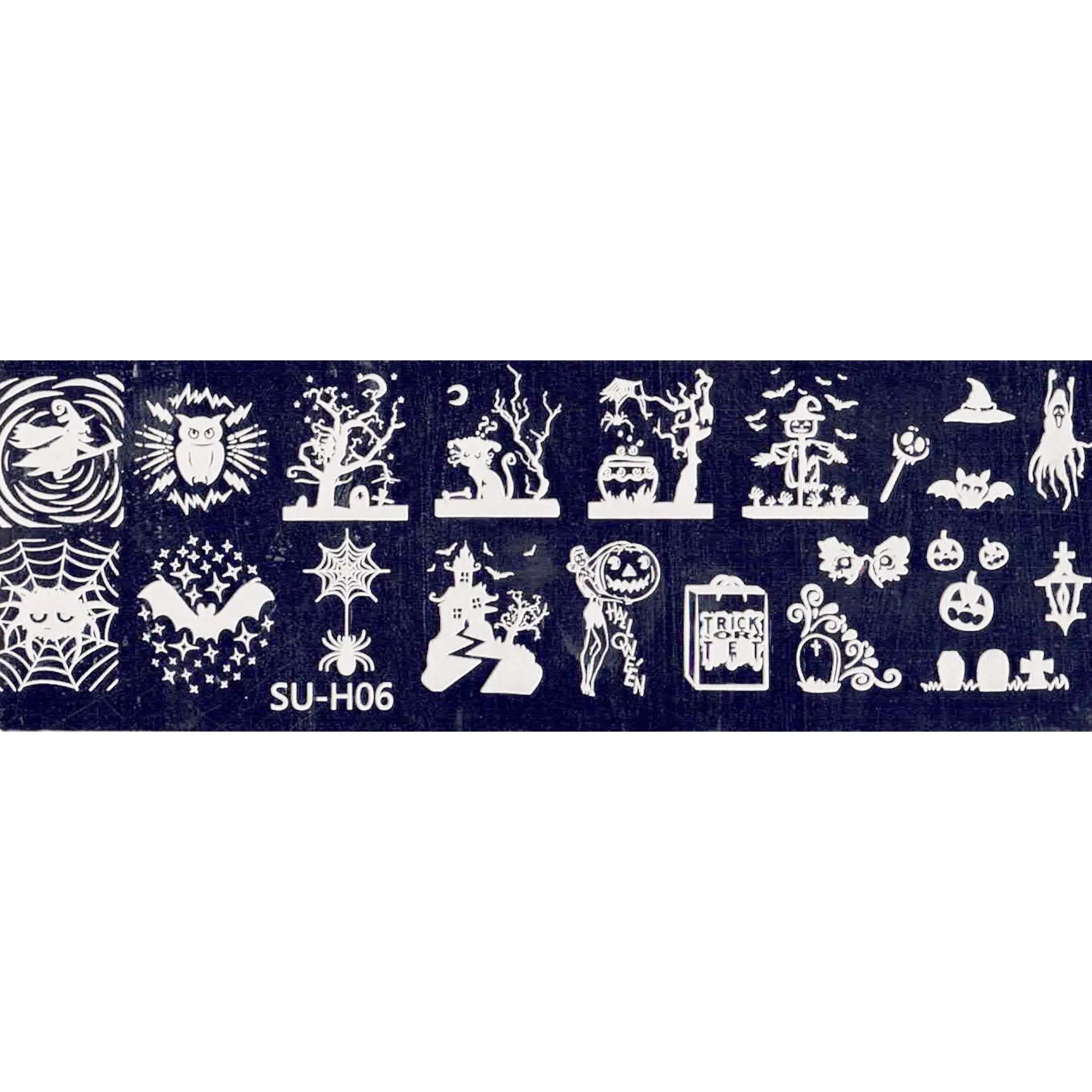 Plaque de Stamping pour Ongles Thème : Halloween OCIBEL