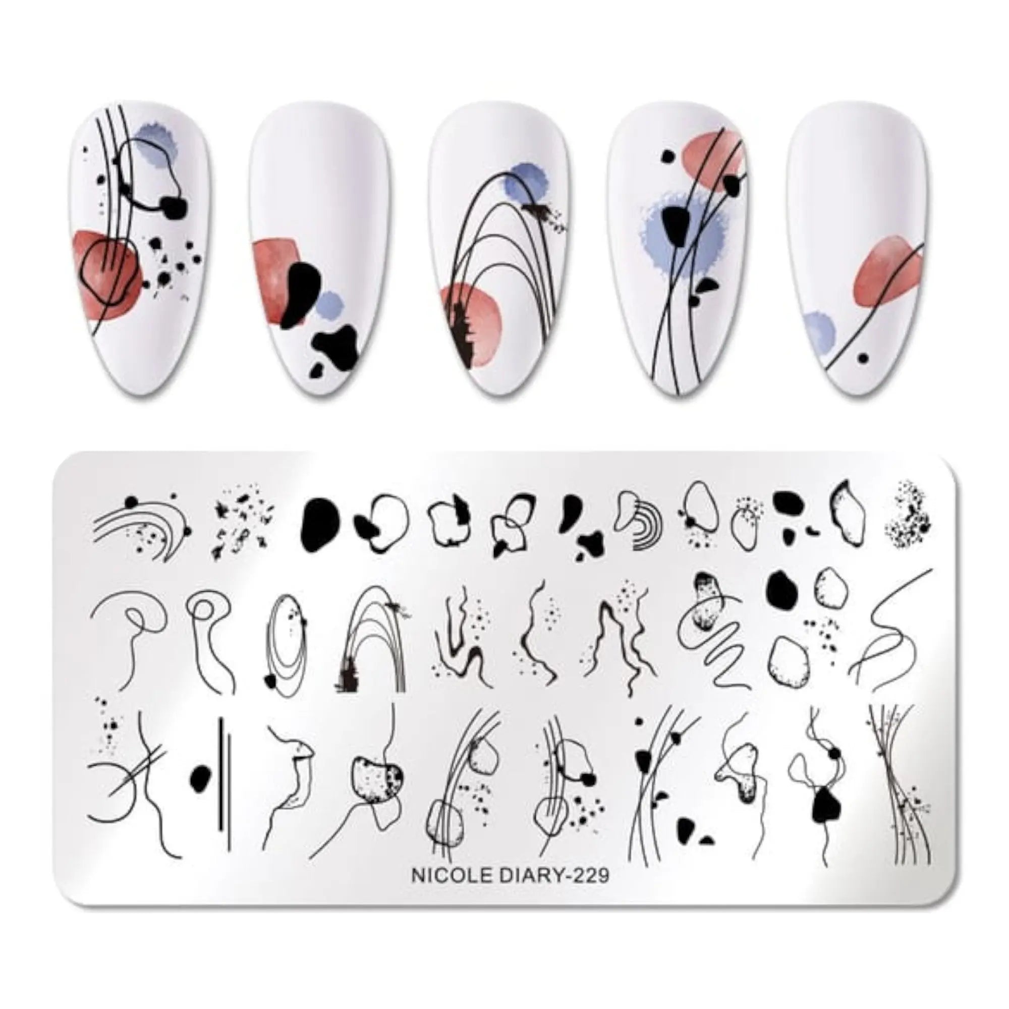 Plaque de Stamping pour Ongles Thème : Motif OCIBEL