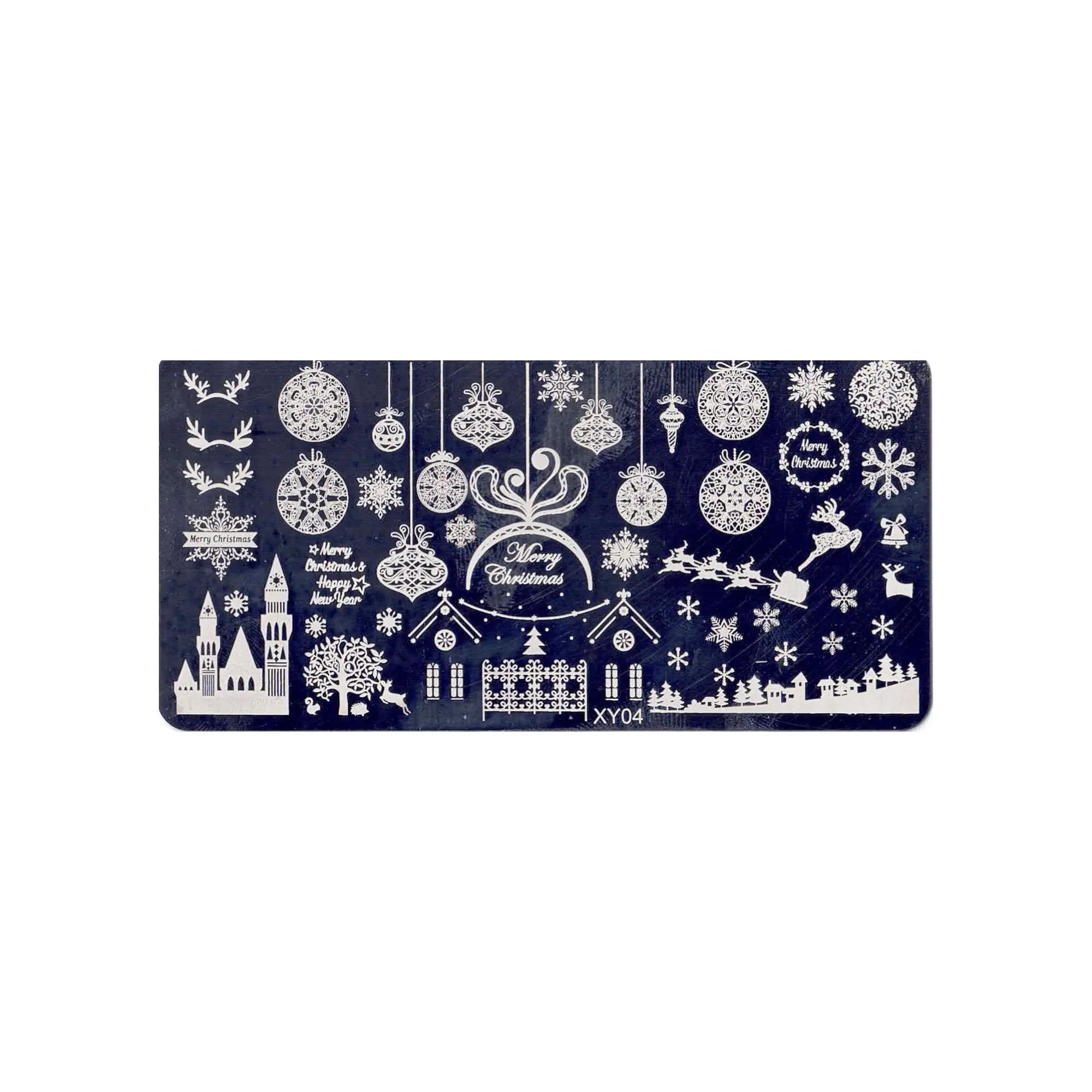 Plaque de Stamping pour Ongles Thème : Noël OCIBEL