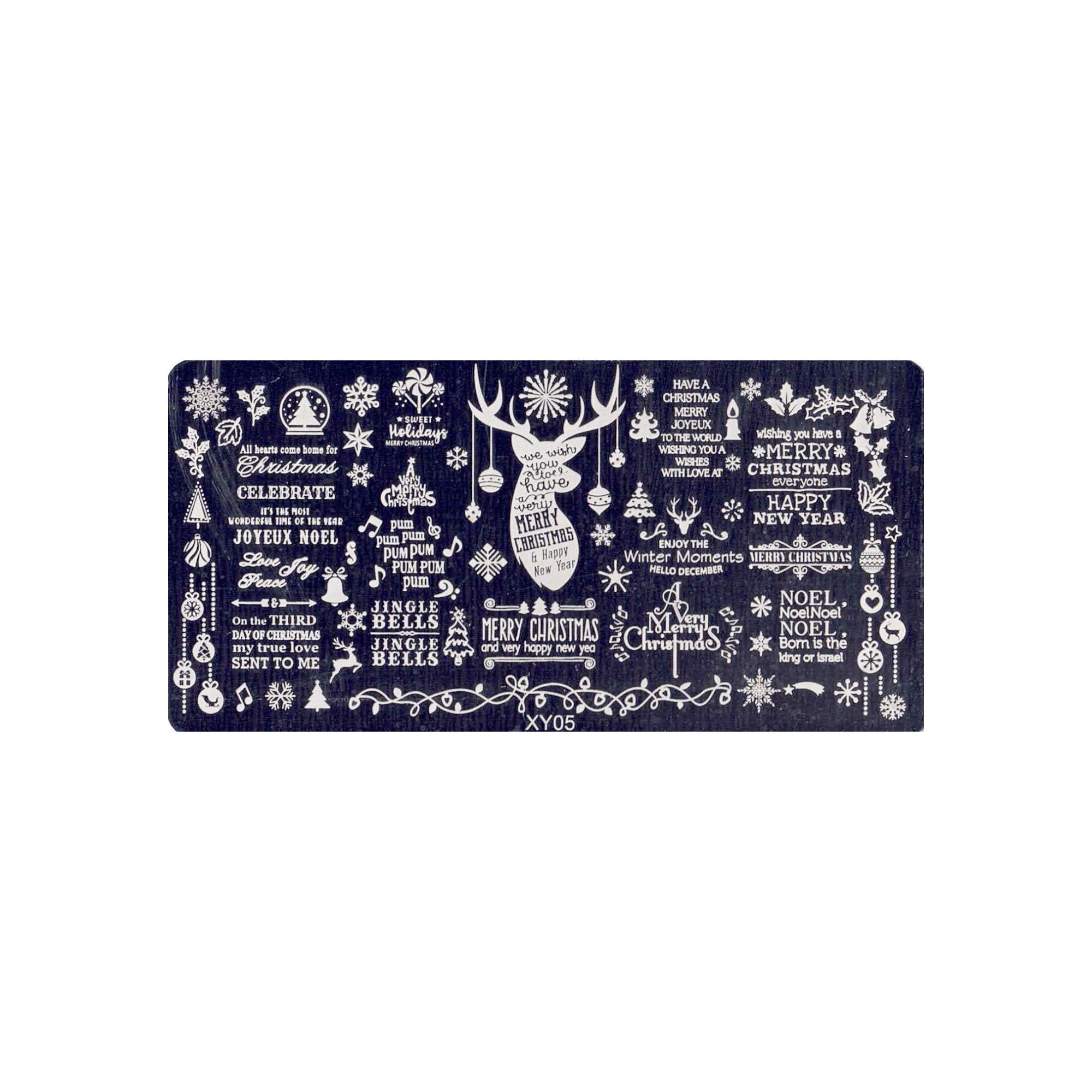 Plaque de Stamping pour Ongles Thème : Noël OCIBEL