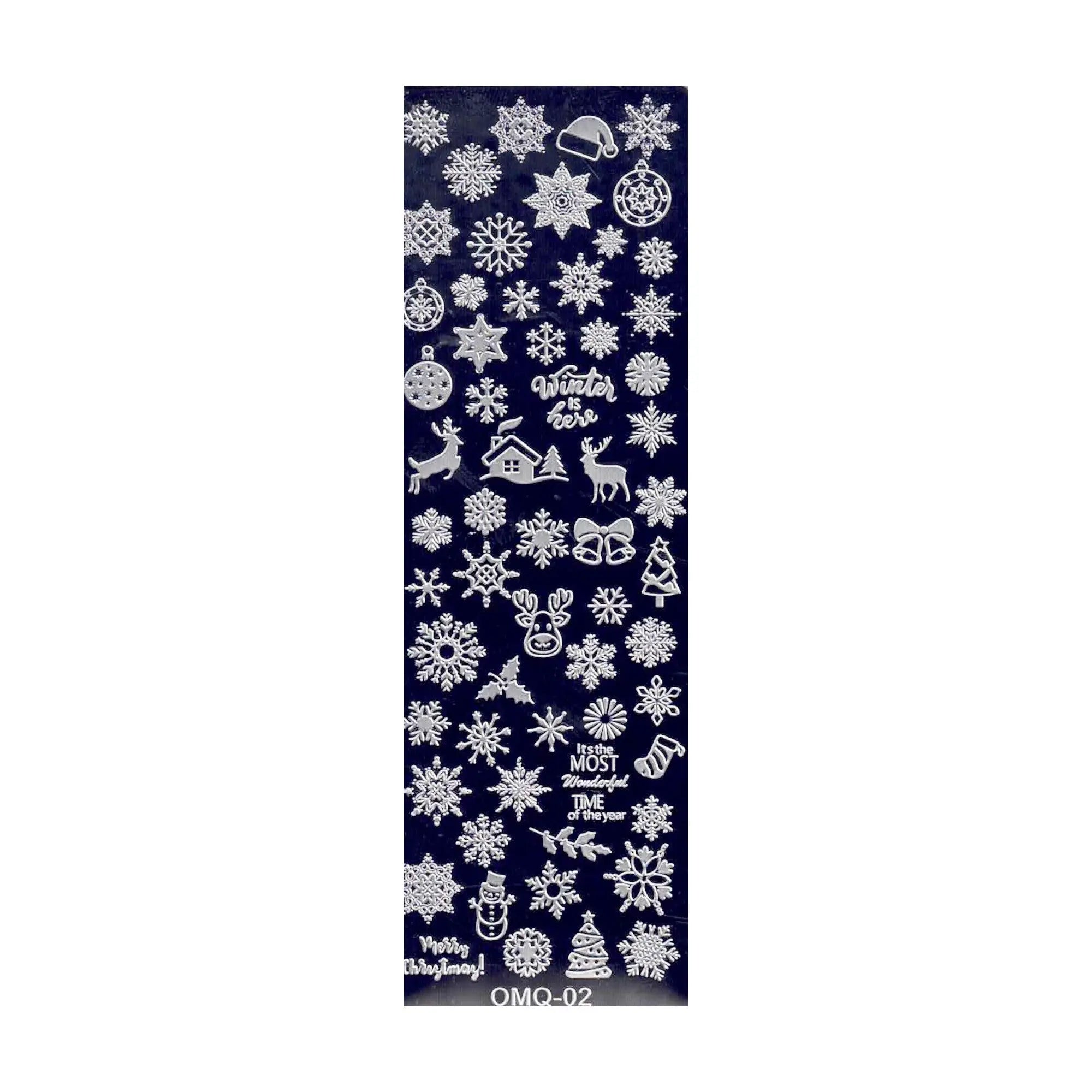 Plaque de Stamping pour Ongles Thème : Noël OCIBEL