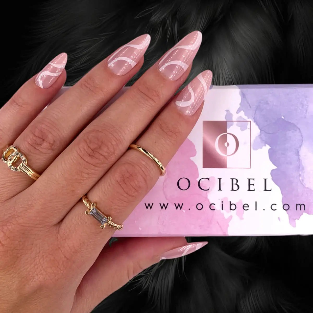 Press On Nails Faux Ongles Réutilisables - Medium Amande Nude OCIBEL