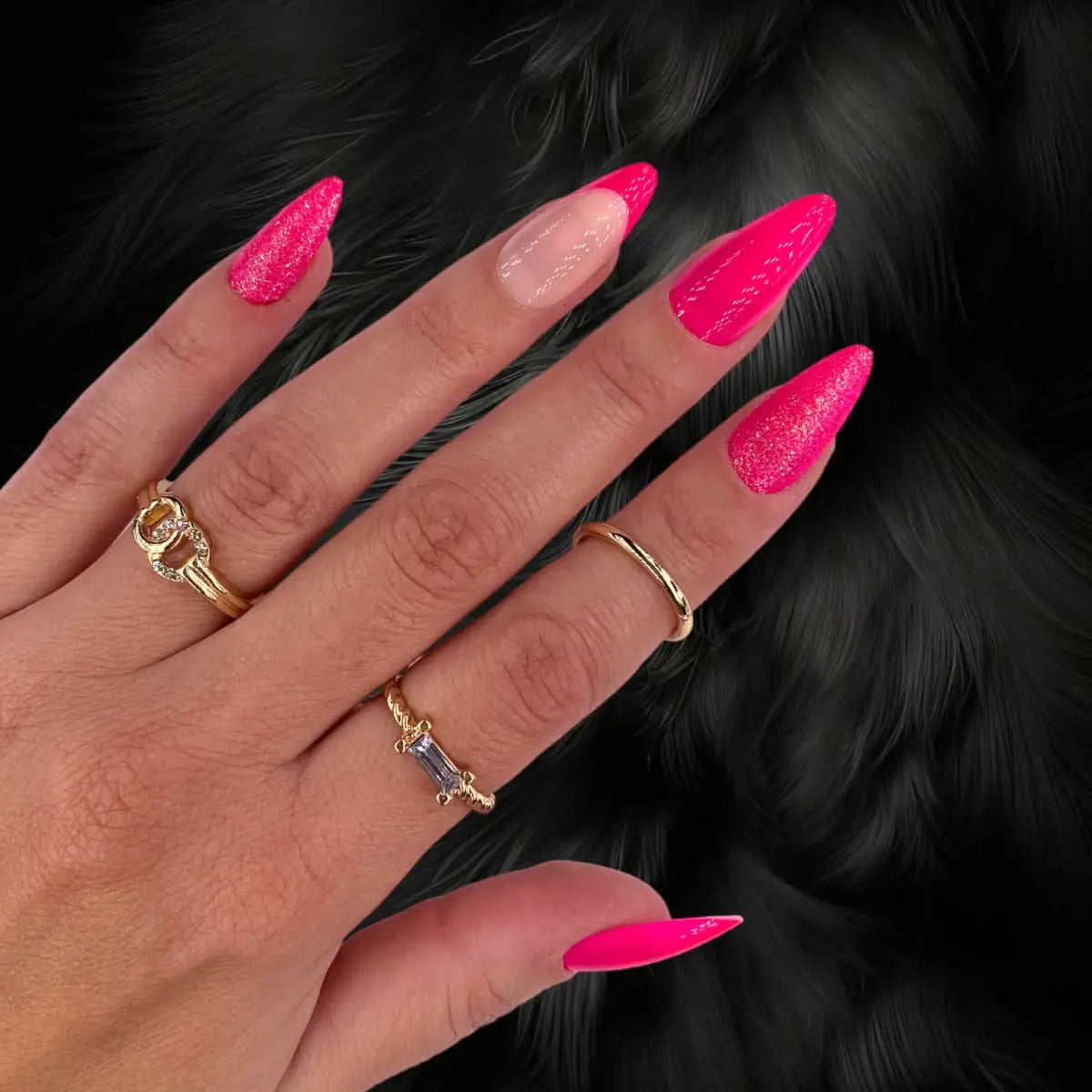 Press On Nails Faux Ongles Réutilisables - Medium Amande Rose OCIBEL