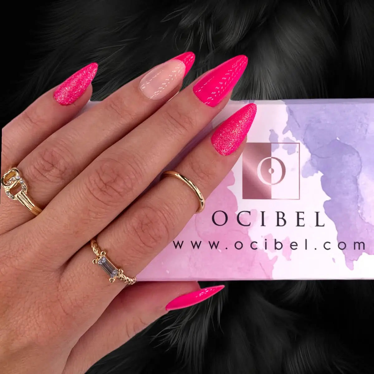 Press On Nails Faux Ongles Réutilisables - Medium Amande Rose OCIBEL