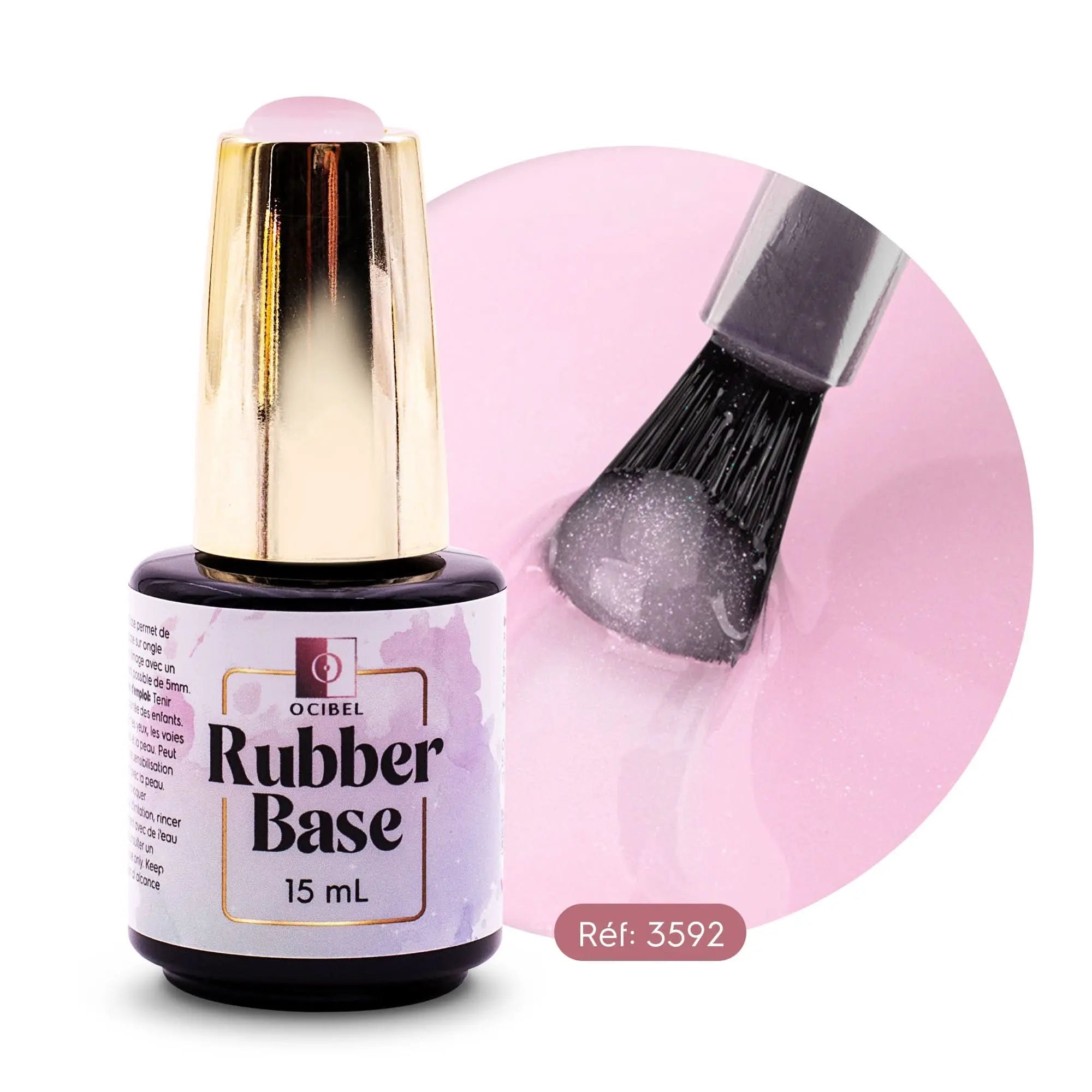 Rubber Base - Gummy Base UV / LED Nude 01 Sans HEMA / DI-HEMA - 15 ml OCIBEL