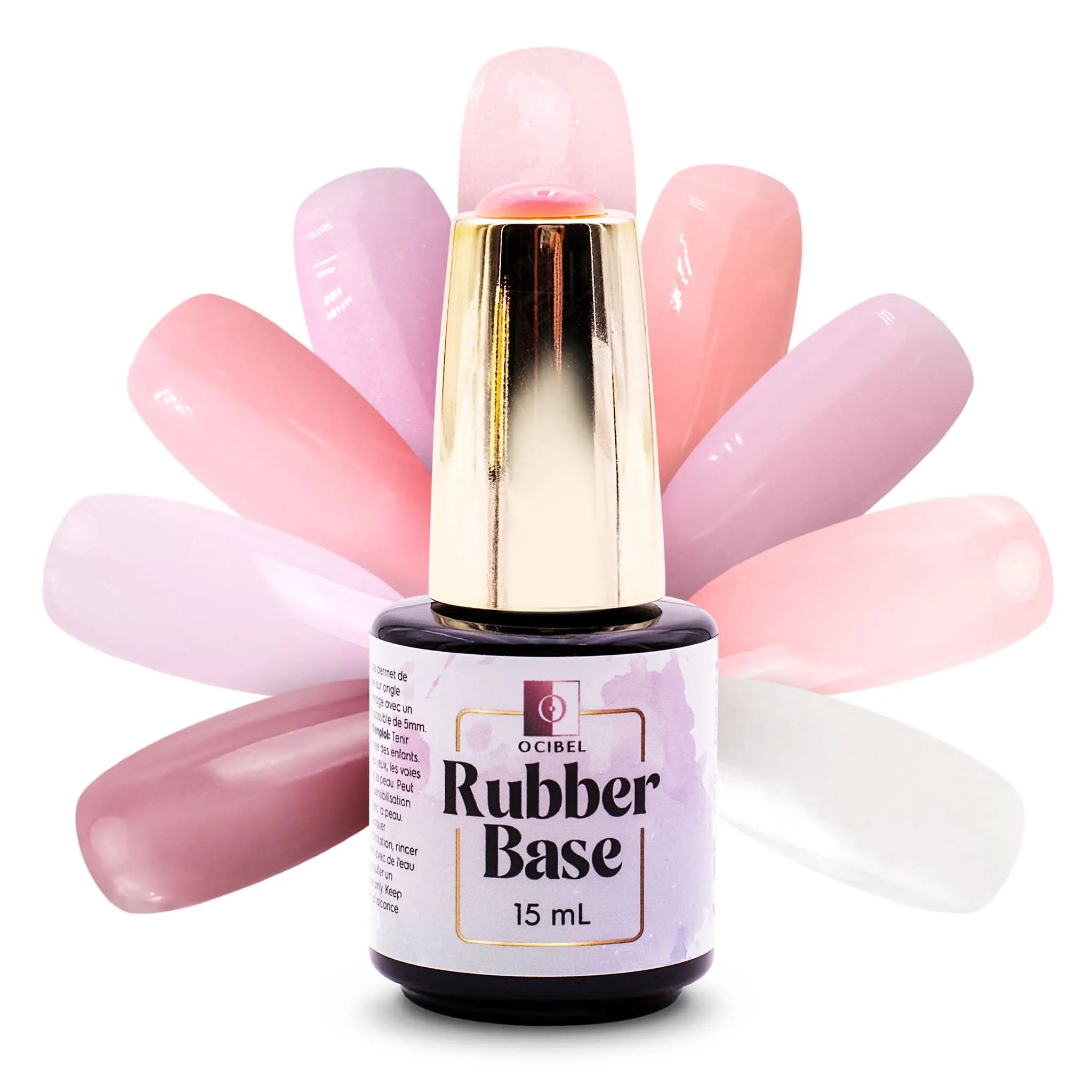 Rubber Base - Gummy Base UV / LED Nude 04 Sans HEMA / DI-HEMA - 15 ml OCIBEL