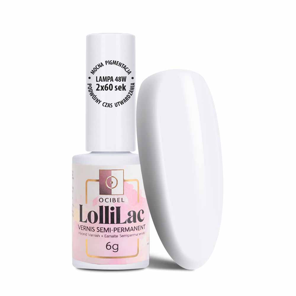 Vernis Semi Permanent UV / LED - Pure Snow 6g OCIBEL