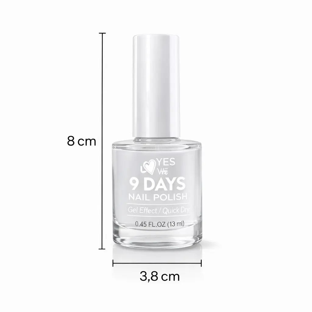 Vernis à ongles blanc 13 ml – Tenue jusqu’à 9 jours, séchage rapide à l’air, effet gel brillant, couleur blanche intense, finition professionnelle OCIBEL