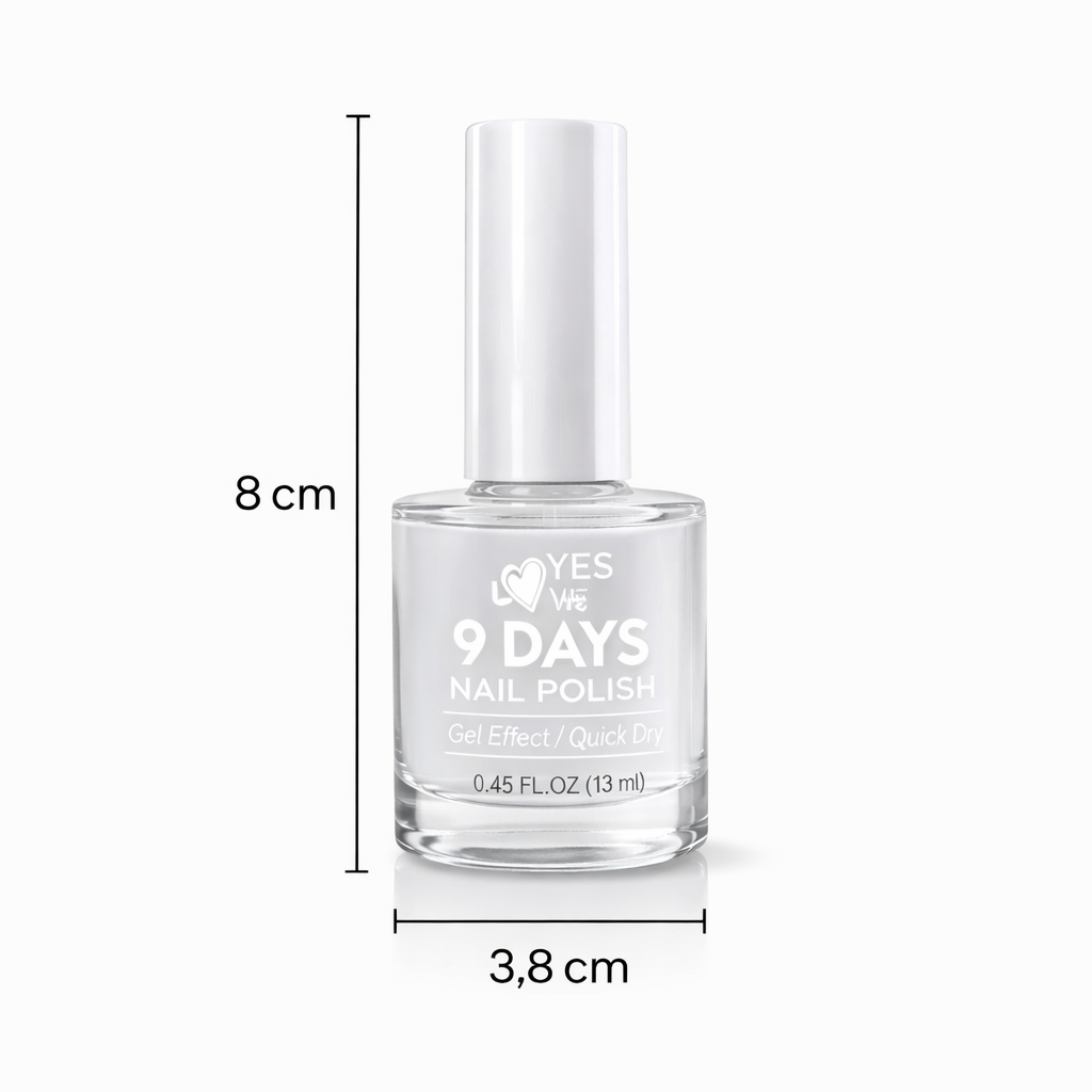 Vernis à ongles blanc 13 ml – Tenue jusqu’à 9 jours, séchage rapide à l’air, effet gel brillant, couleur blanche intense, finition professionnelle OCIBEL