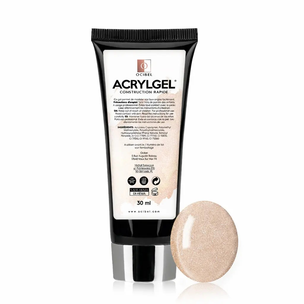 ✨ AcrylGel UV/LED 30g – Sans HEMA / DI-HEMA | Résultat Pro & Tenue Parfaite - Beige Goddess OCIBEL