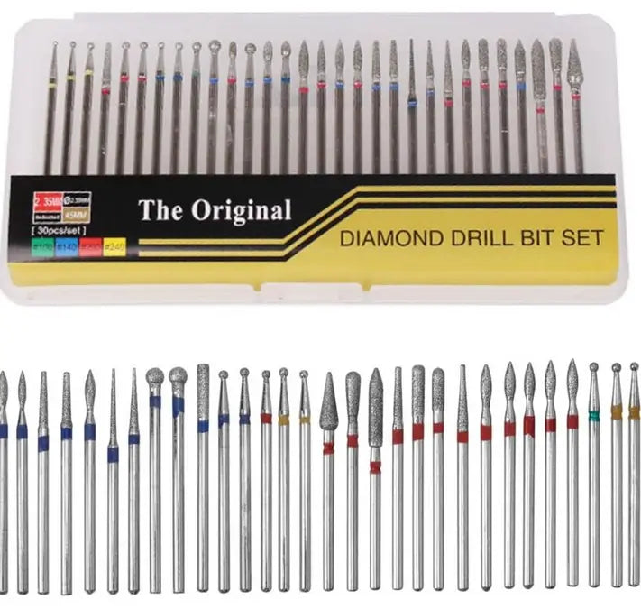 Coffret 30 Embouts de Ponceuse Professionnel pour Manucure Russe OCIBEL