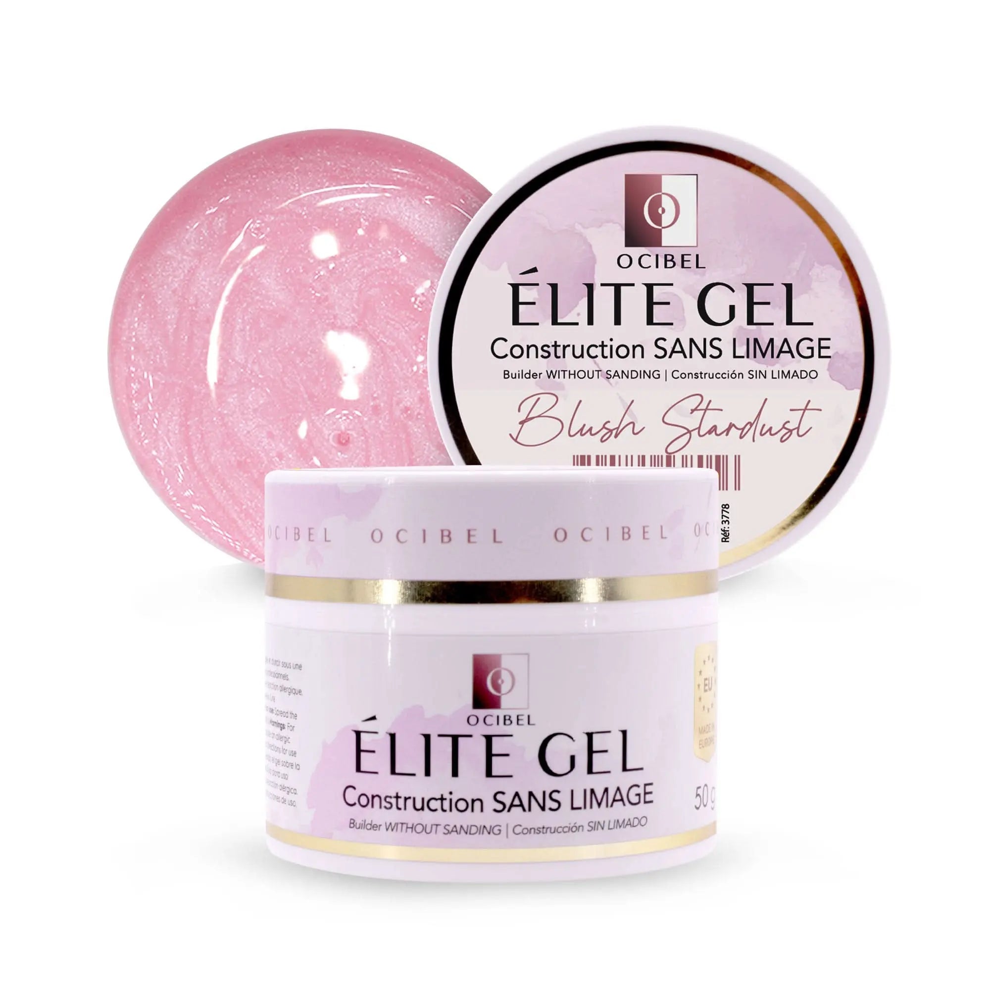 Élite Gel Construction SANS LIMAGE 50g UV / LED - Blush Stardust OCIBEL