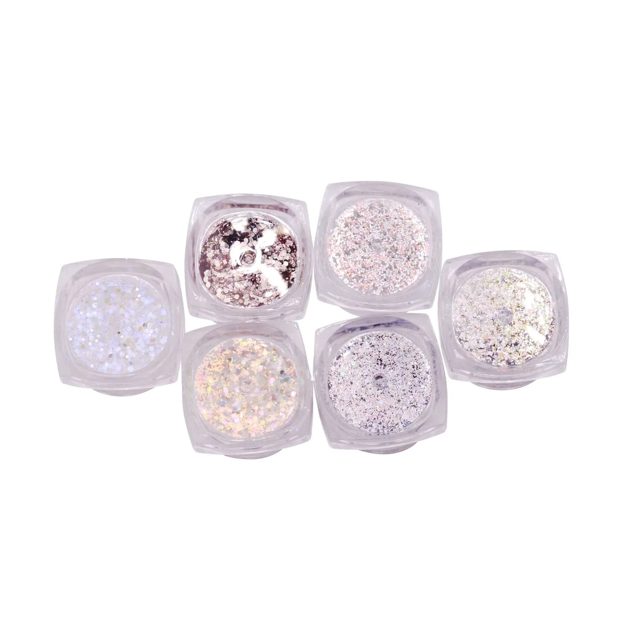 Lot de 6 Pots de Paillettes Glitter OCIBEL