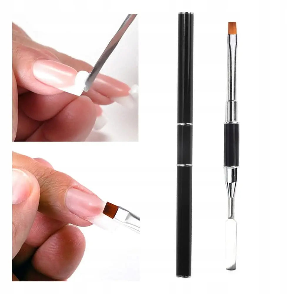 Pinceau 2-en-1 AcrylGel – Taille 4 | Pinceau & Spatule Intégrés OCIBEL