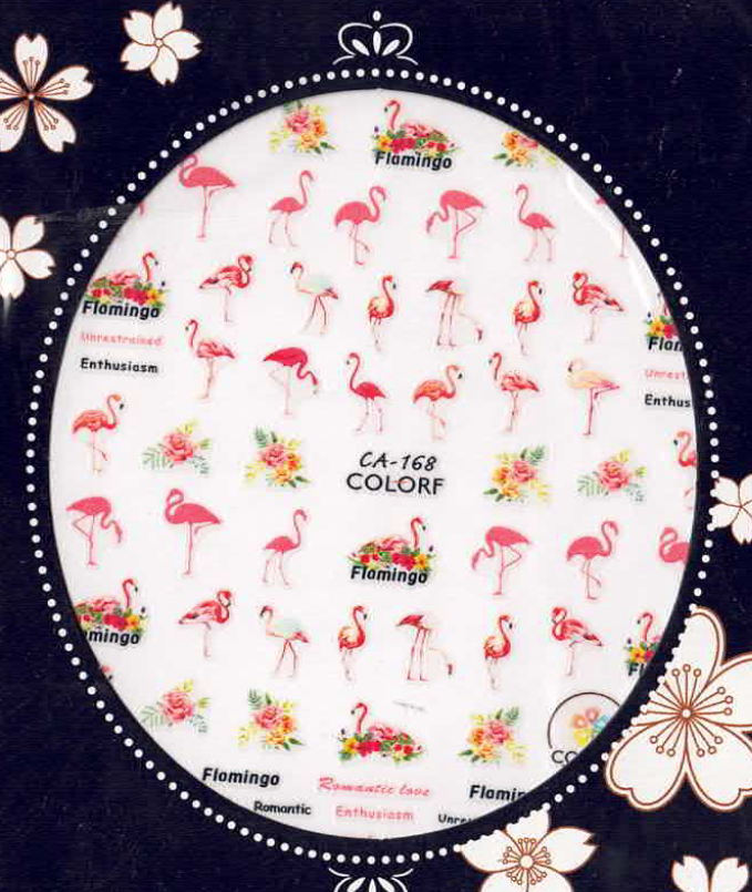 Planche Stickers Autocollant Flamant Rose OCIBEL