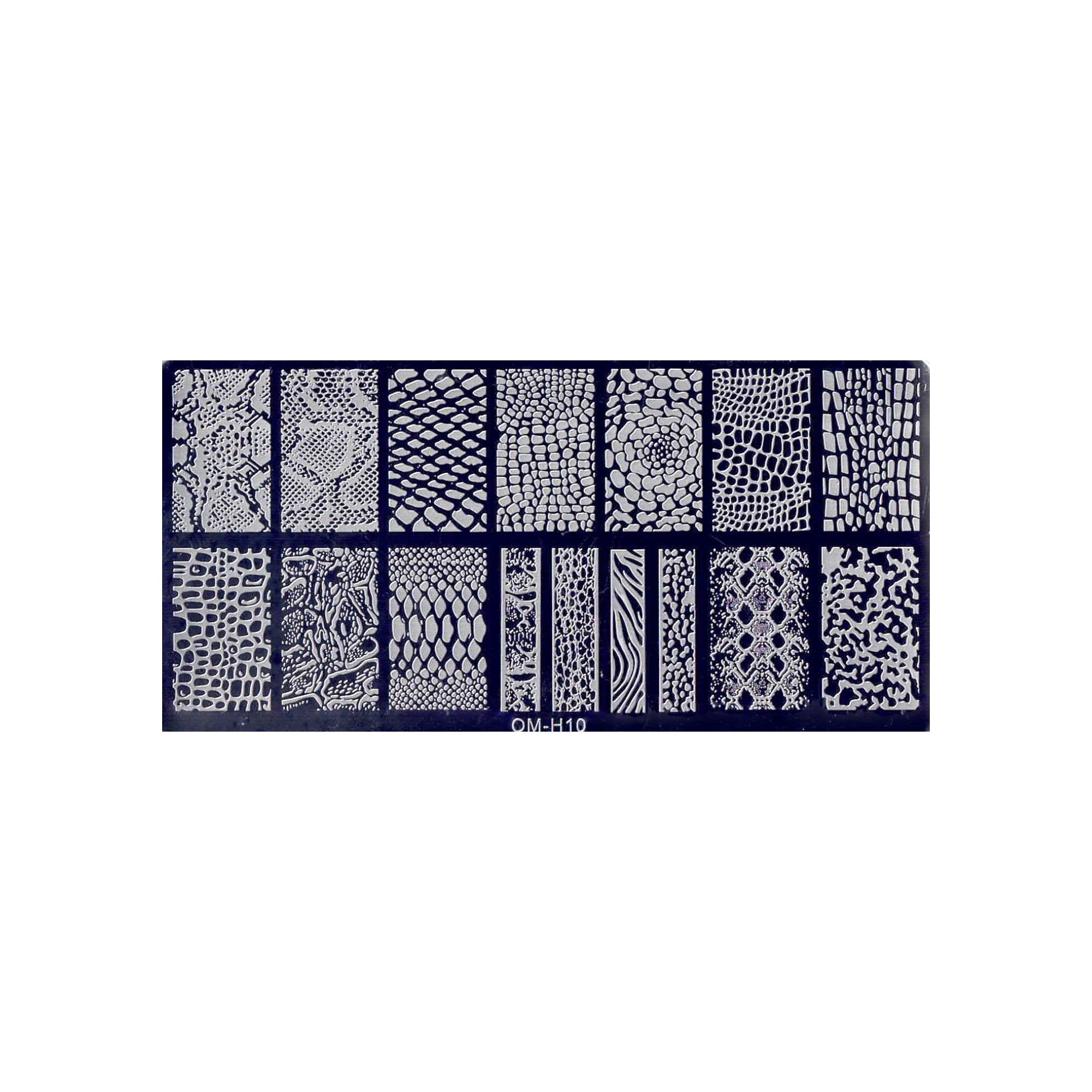 Plaque de Stamping pour Ongles Thème : Motif OCIBEL