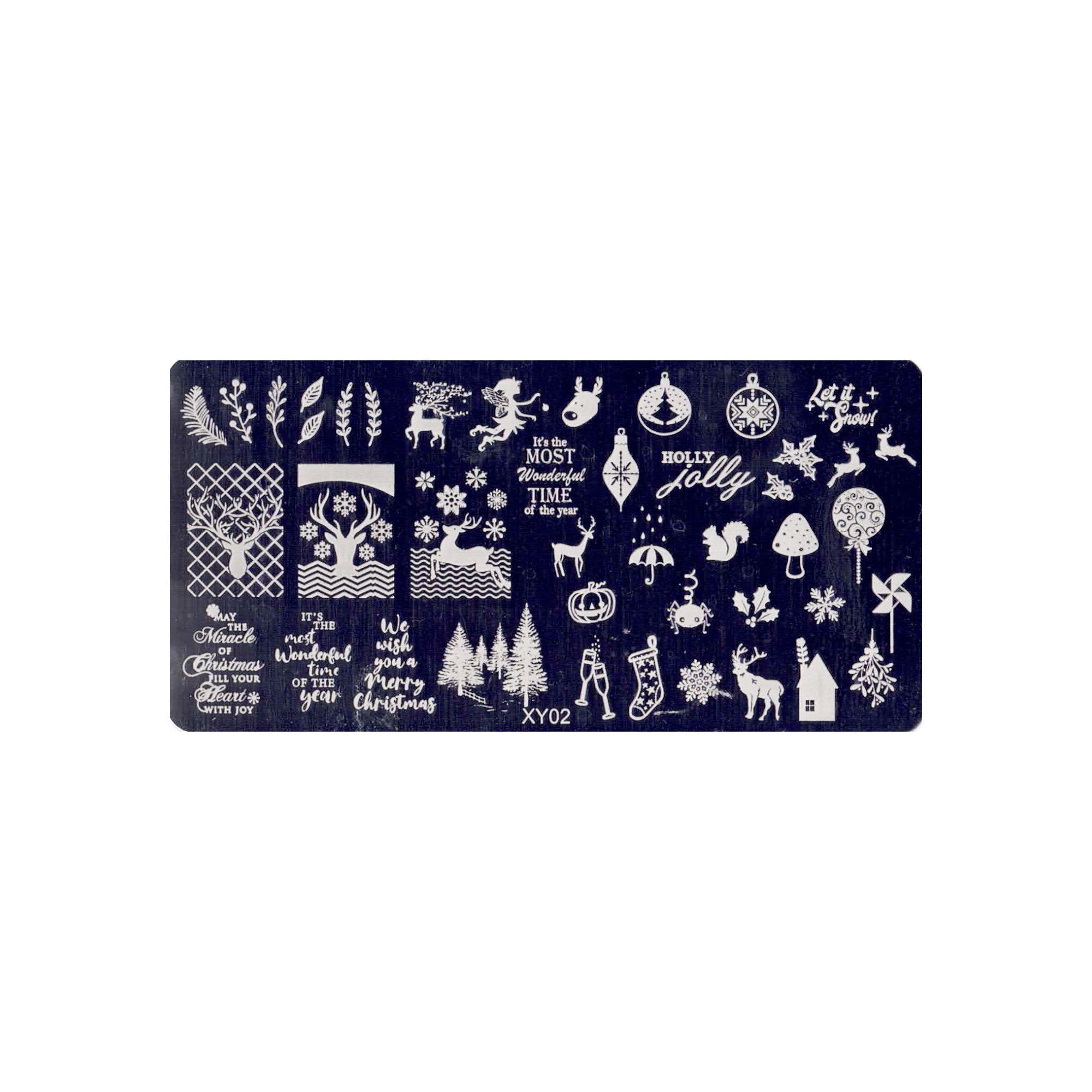 Plaque de Stamping pour Ongles Thème : Noël OCIBEL