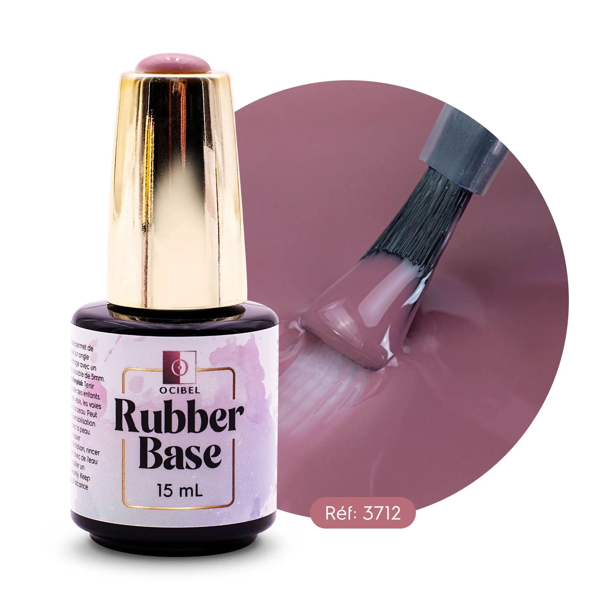 Rubber Base - Gummy Base UV / LED Nude 07 Sans HEMA / DI-HEMA - 15 ml OCIBEL