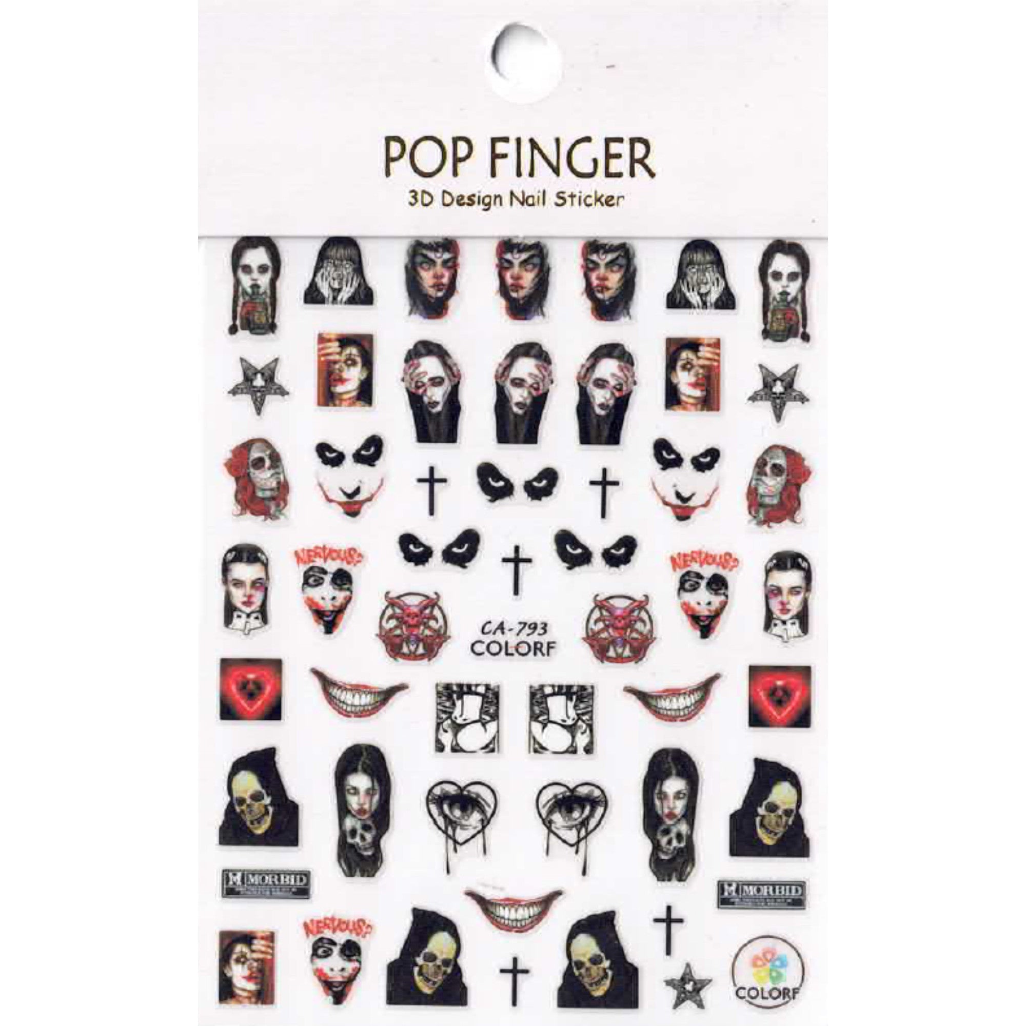 Stickers Halloween – Planches Effrayantes pour Nail Art 10 OCIBEL