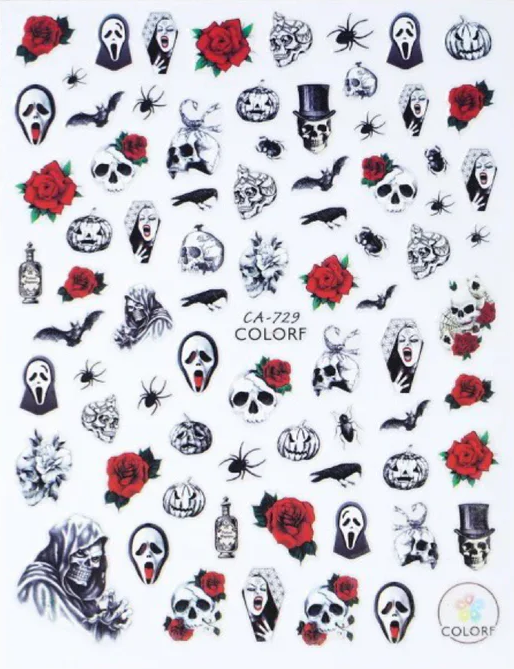 Stickers Halloween – Planches Effrayantes pour Nail Art OCIBEL